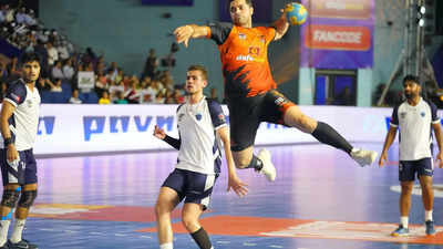 Rajasthan Patriots record a stunning victory over table-toppers Maharashtra Ironmen to enter Premier Handball League semis