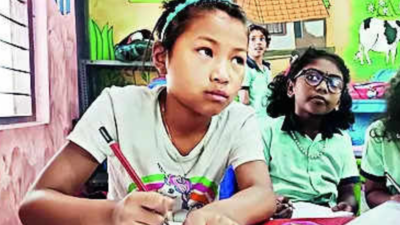 Displaced Manipuri child enrols in city school