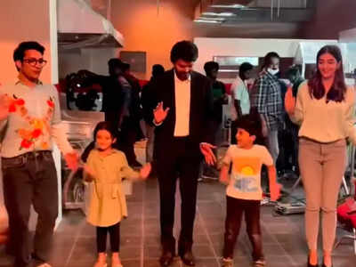 Unseen video: Pooja Hegde teaches Thalapathy Vijay the 'Butta Bomma' hook step and it's pure magic