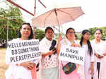 Lin Laishram participates in a peace rally to stop violence in Manipur