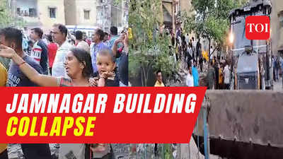 Dilapidated building collapses in Jamnagar, couple and son killed