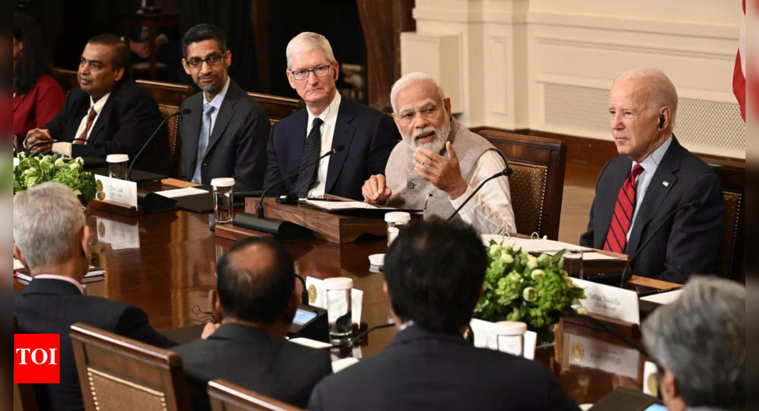 PM Modi and Joe Biden tell tech honchos 'now is the time ... seize the moment' while promising to remove hurdles to cooperation | India News - Vimarsana News