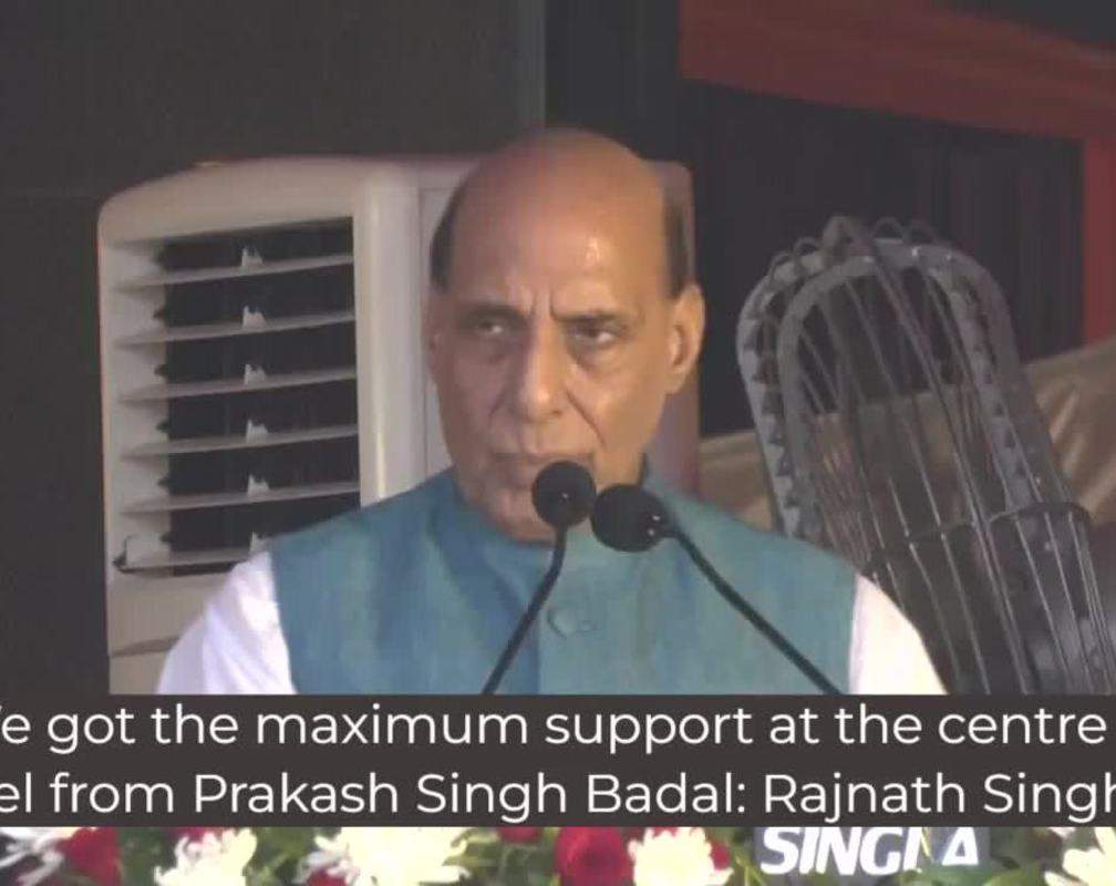 
We got the maximum support at central level from Prakash Singh Badal: Rajnath Singh

