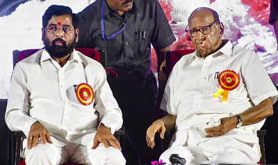 Shinde, Pawar Share Dais At Mumbai Event | India News - Times Of India