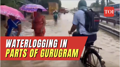 Haryana: Heavy rain lashes parts of Gurugram, several areas waterlogged
