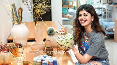 Exclusive Pics! Sanjana Sanghi tries her hand at pottery, says it’s therapeutic