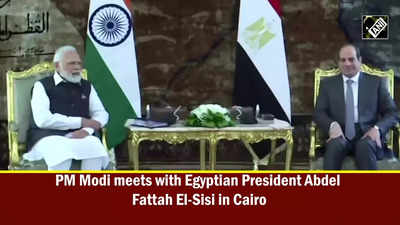 PM Modi meets with Egyptian President Abdel Fattah El-Sisi in Cairo