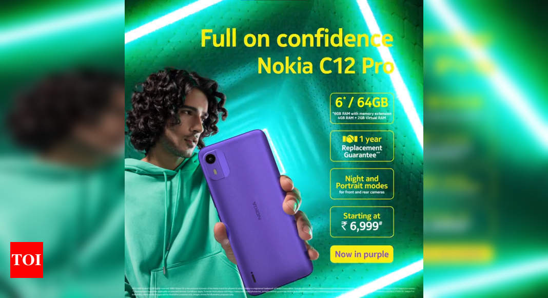 Nokia C12 Pro Purple colour variant launched in India: Price and other details – Times of India