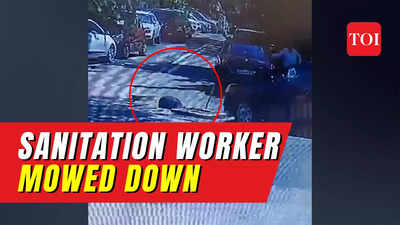 Shocking incident caught on CCTV: Manhole worker fatally hit by car, video goes viral