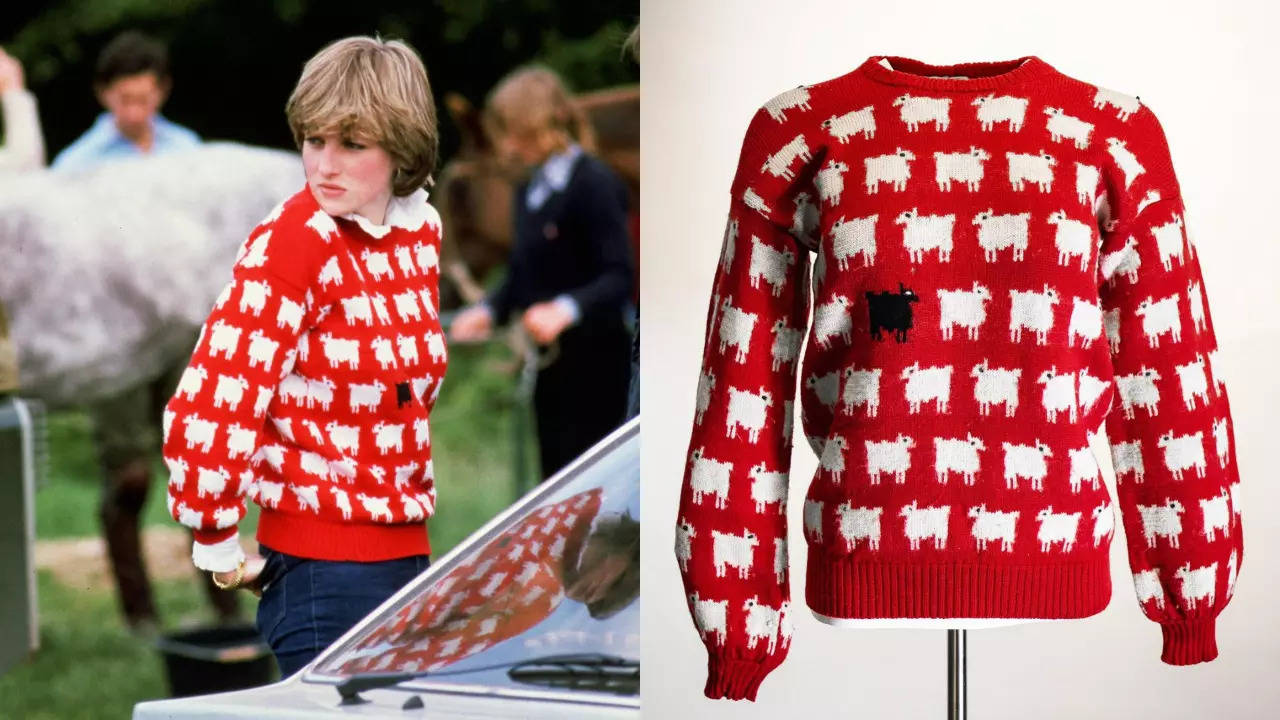 Princess Diana's black sheep sweater is up for sale and here's why