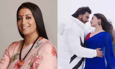 Ranveer Singh and Alia Bhatt’s song ‘Tum Kya Mile’ reminds Smriti Irani of chiffon saree; shares a pic