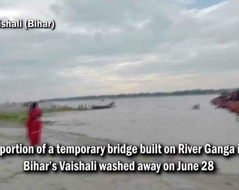 
Bihar: Temporary bridge on River Ganga washes away due to strong winds
