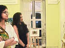 Kiruthiga Udhayanidhi and Shilpa Manjunath at Art Houz UK's art gallery at the British Deputy High Commission in Chennai