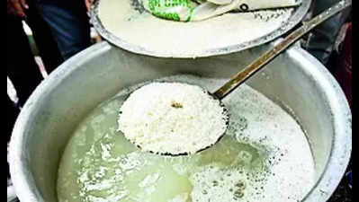 Class 9, 10 students not getting parboiled rice