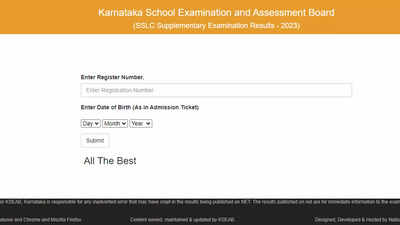 Karnataka SSLC Supplementary Result 2023 announced @ karresults.nic.in