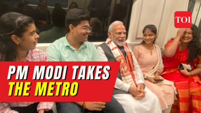 Watch: PM Narendra Modi takes the Metro to visit Delhi University, interacts with commuters