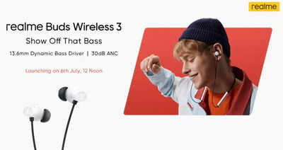 Realme Buds Wireless 3 Bluetooth earphones with ANC to launch in India on July 6