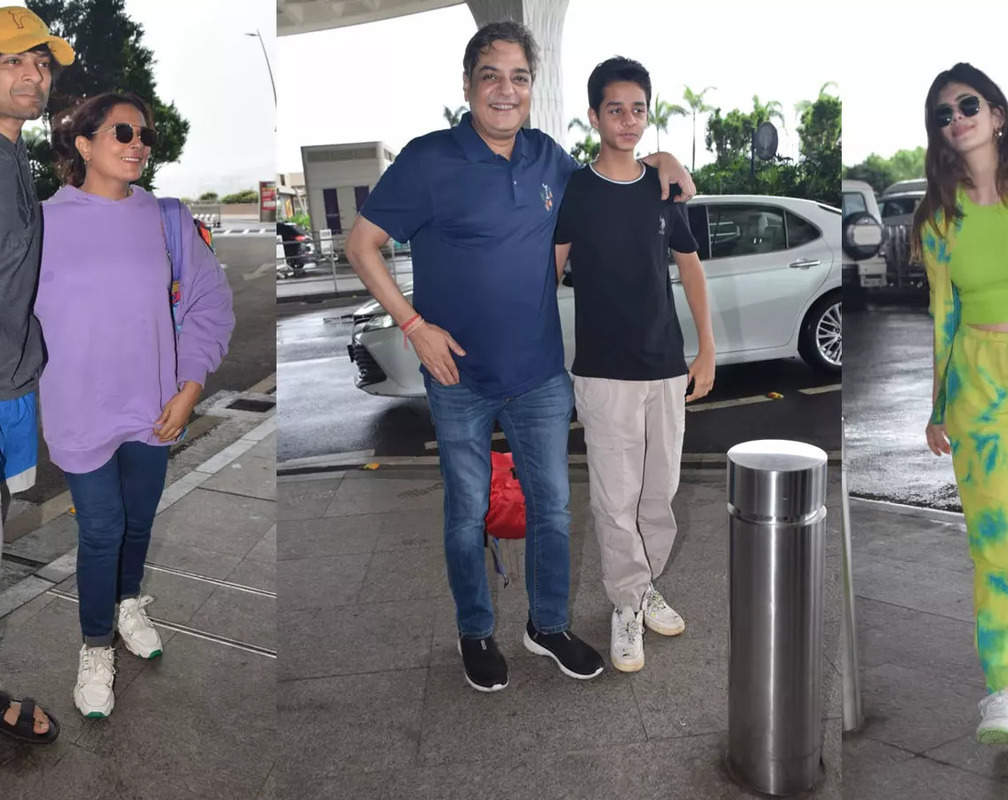 
Airport diaries: Alia Fazal drops wife Richa Chadha as she leaves for London; Chandrachur Singh gets clicked with family; Sanjana Sanghi off to Udaipur
