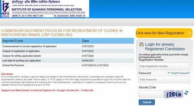 IBPS Clerk Registration 2023 begins on ibps.in, step-by-step process to apply