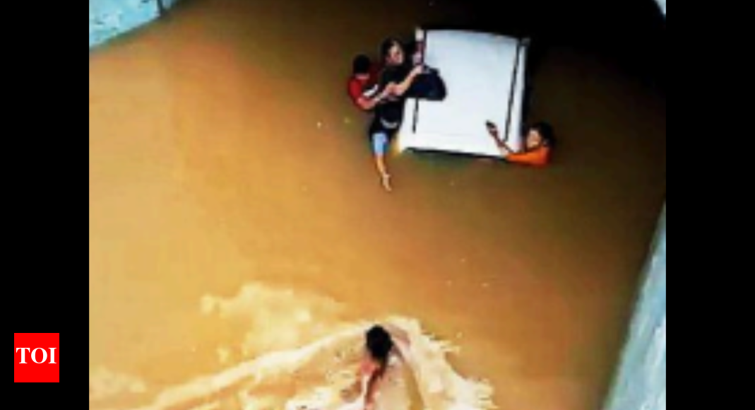 Miraculous Escape For 5 Stuck On Hood Of Car | Surat News - Times of India