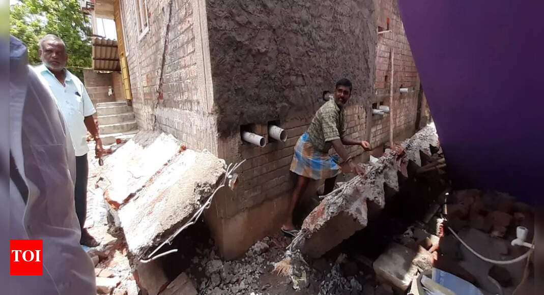 Woman dies as portion of under construction building collapses near ...