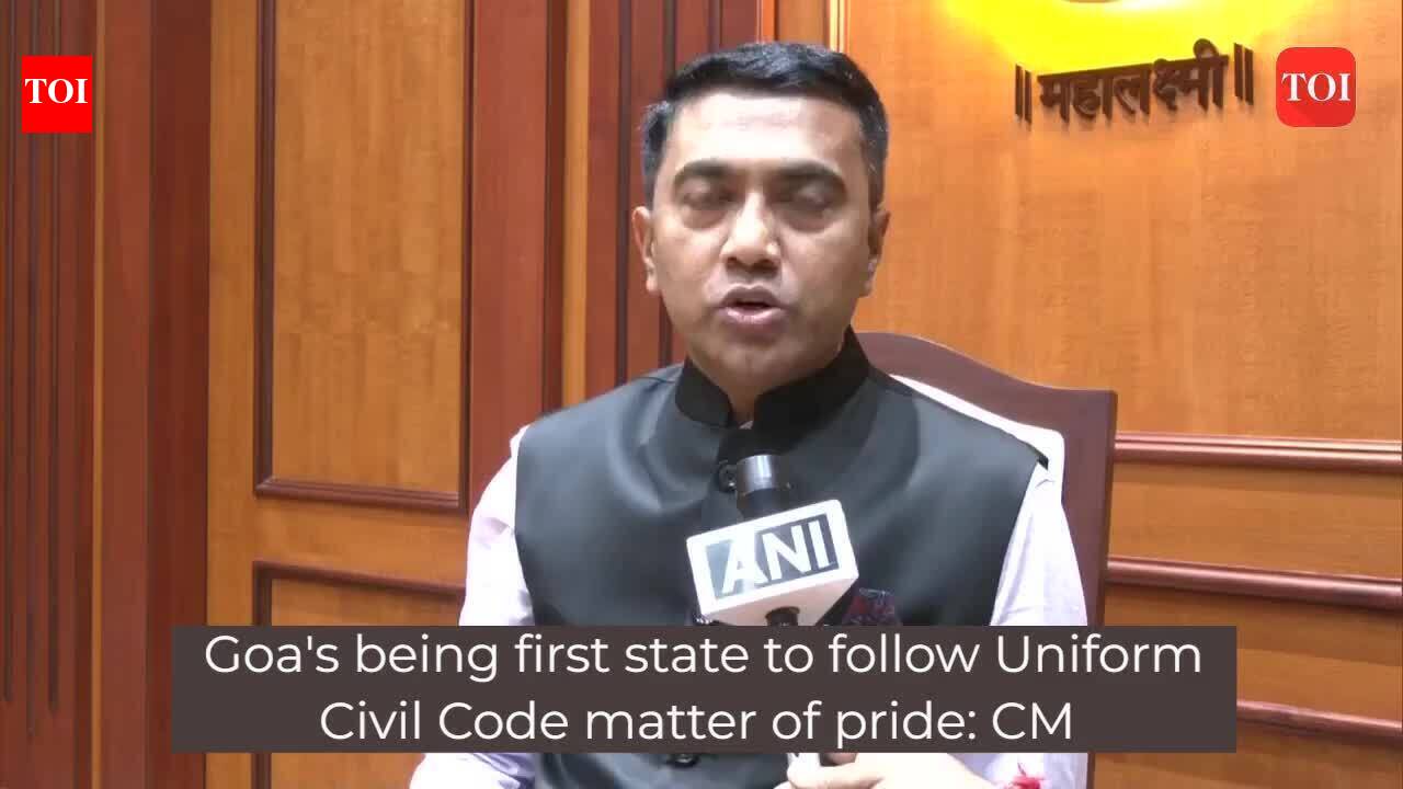 Goa first state to follow Uniform Civil Code: CM
