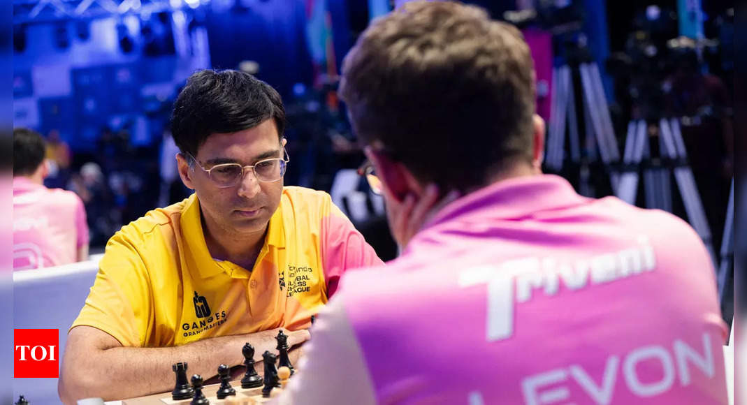 Magnus Carlsen beats Viswanathan Anand to take SG Alpine Warriors at the  top of the Global Chess League standings
