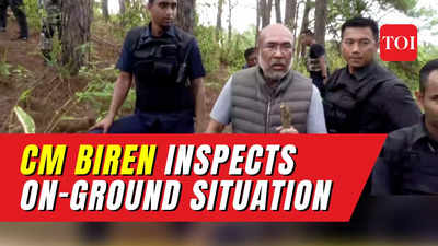 Manipur CM Biren inspects on-ground situation at hills adjoining Bishnupur-Churachandpur