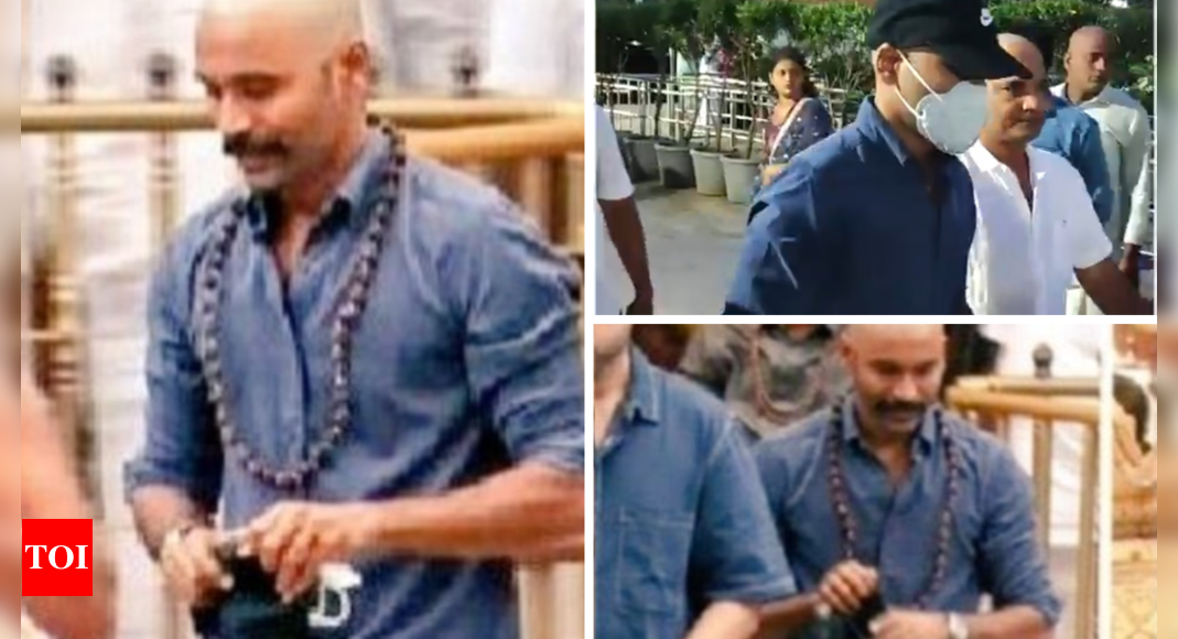 in-pictures-dhanush-and-his-sons-yatra-and-linga-visited-tirupati