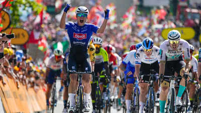 Belgian Jasper Philipsen wins sprint for Tour de France third stage