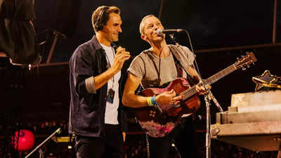 Coldplay's Chris Martin and Roger Federer share the stage during Swiss concert - watch video