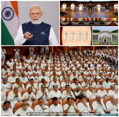 PM virtually inaugurates global convention centre at Puttaparthi