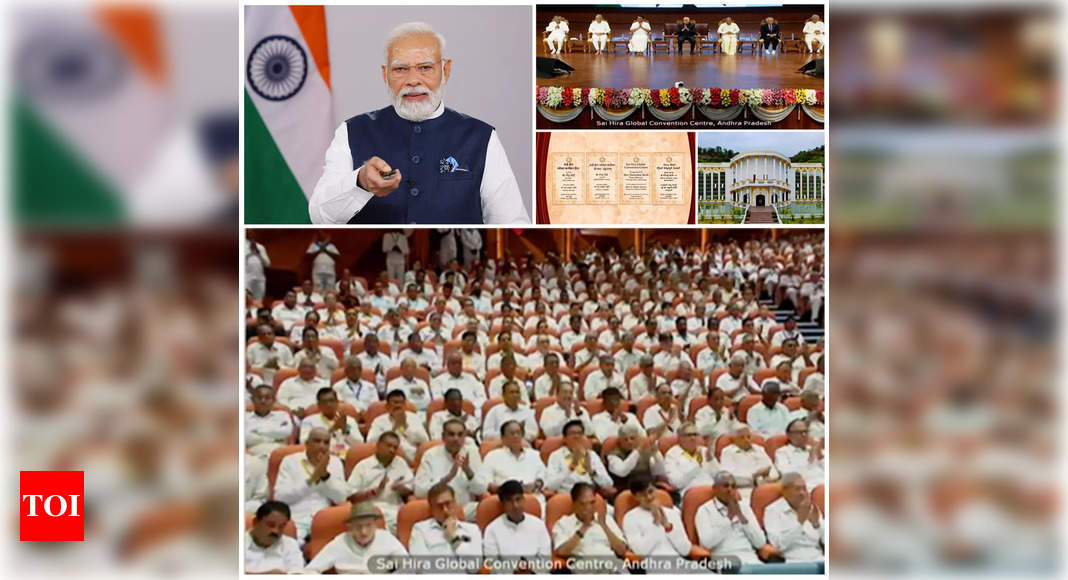 प्रधानमंत्री ने वस्तुतः पुट्टपर्थी में वैश्विक सम्मेलन केंद्र का उद्घाटन किया – टाइम्स ऑफ इंडिया