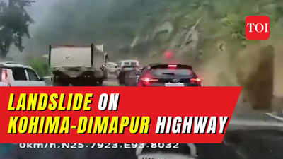 Video of a massive landslide on the Kohima-Dimapur Highway goes viral