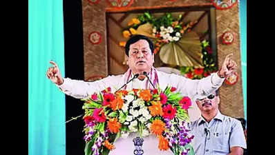 Sonowal lays foundation stone of IWT terminal in Dibrugarh