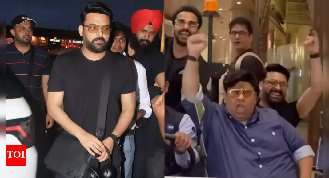Don't miss Kapil Sharma, Kiku Sharda's airport swag as they leave with ...
