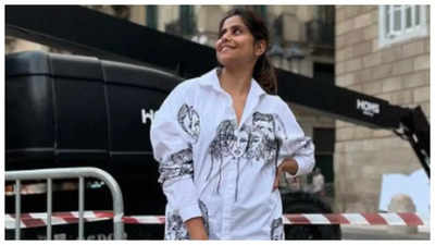Sai Tamhankar stuns in a uber-cool outfit as she vacays in Spain; See pics