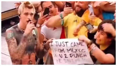 Machine Gun Kelly punches a fan in the face during gig