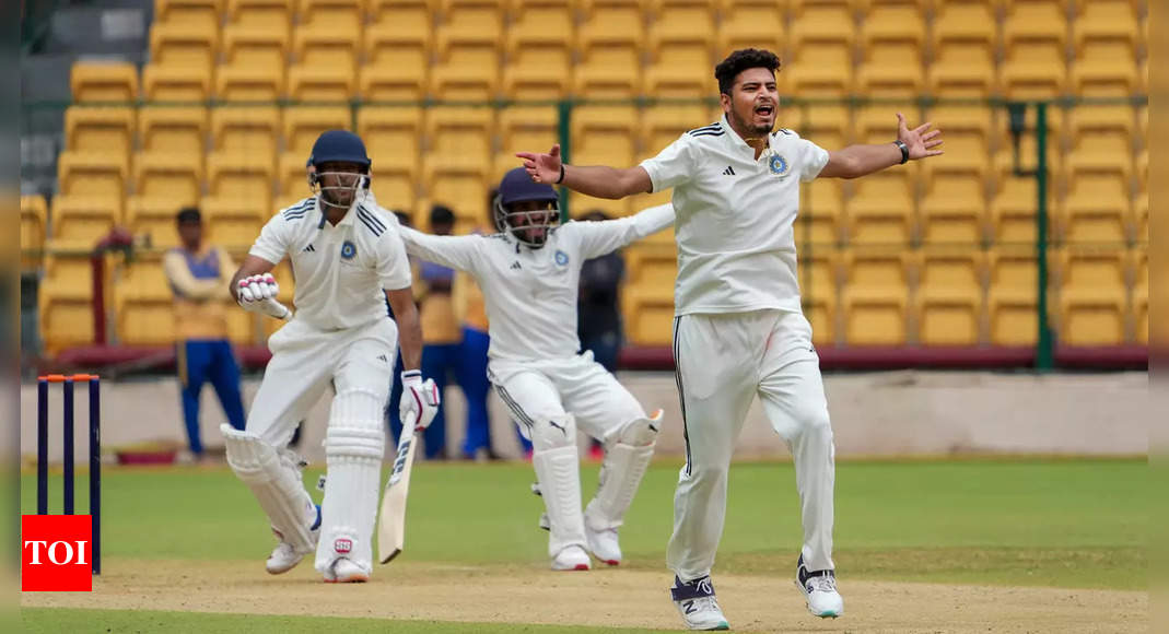 Duleep Trophy: Mayank Agarwal hits fifty as North Zone bowlers seize slender advantage | Cricket News – Times of India