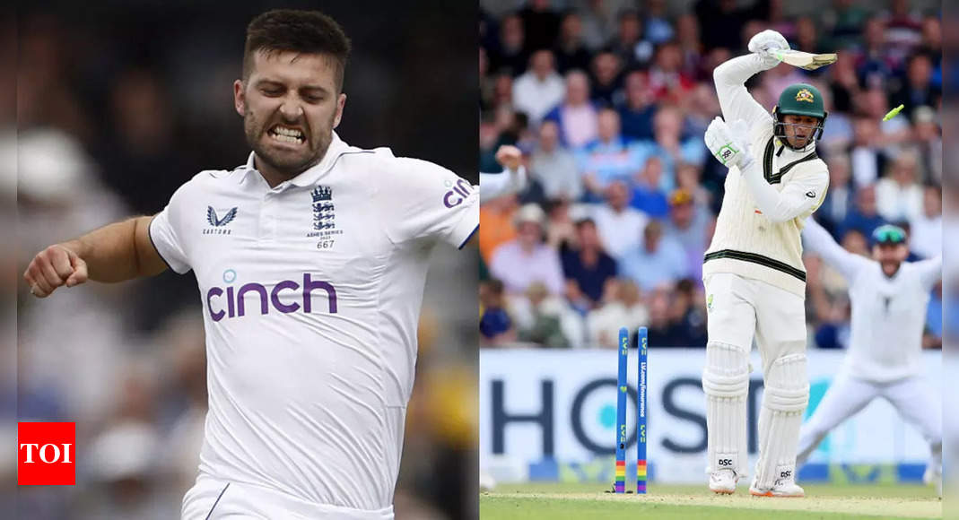 Mark Wood: Watch: Mark Wood breathes fire, bowls 152kph delivery to rattle Usman Khawaja’s leg stump | Cricket News – Times of India