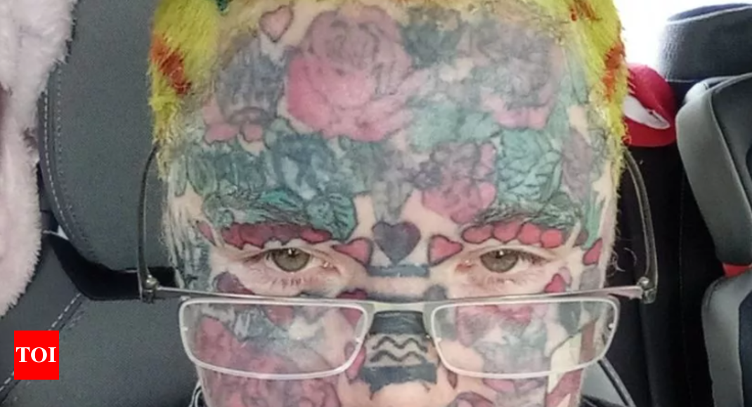 Mum who cant get job because of tattoos shares throwback photo before  her face was covered in ink  Wales Online