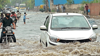 Drains clogged, 90-min showers turn roads in NCR into canals
