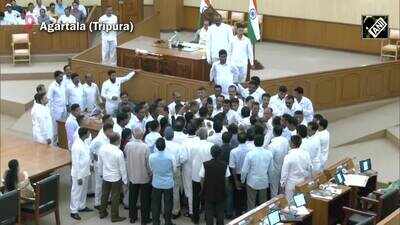 Oppn: 5 Oppn MLAs suspended for ruckus over porn in Tripura House ...