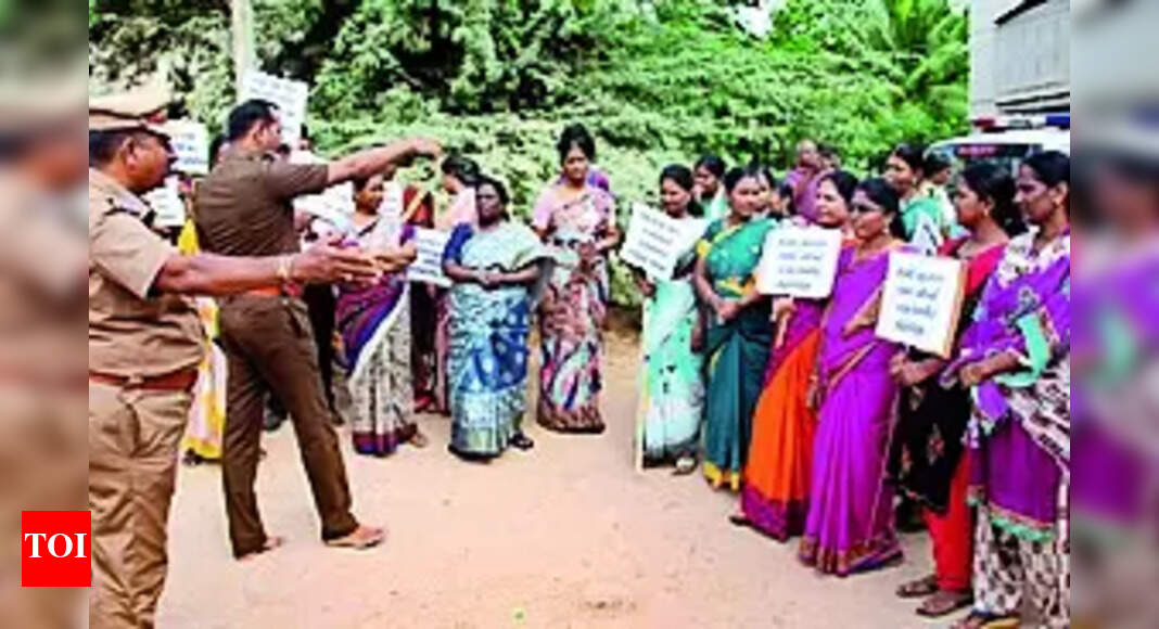 Residents, Teachers Protest Delay In Relaying Of Roads | Madurai News ...