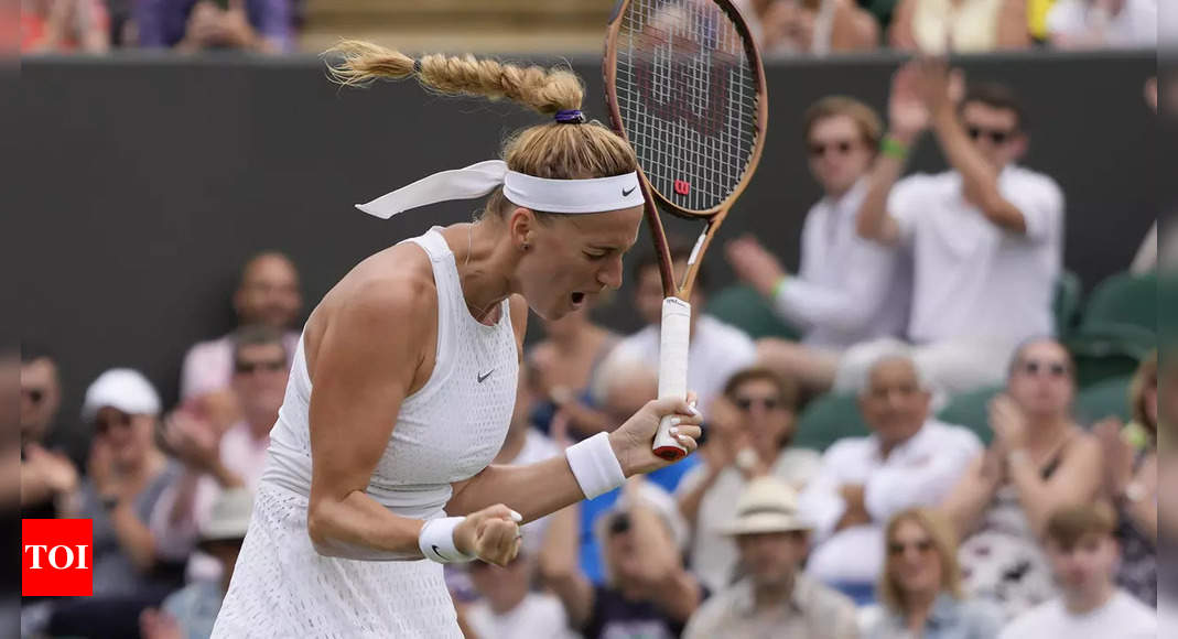 Wimbledon: Former champion Petra Kvitova storms into Round of 16 | Tennis News – Times of India