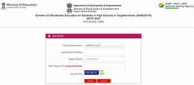 SHRESHTA NETS 2023 result declared on nta.ac.in, download link here ...