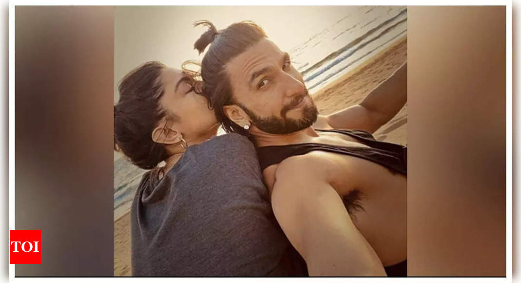 Ranveer Singh pays surprise visit to Deepika Padukone at work on