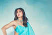 Shilpa Shetty is a glam goddess in exquisite turquoise blue saree