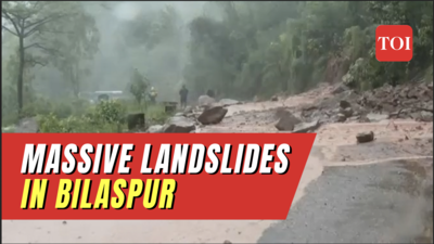 Himachal rain: Massive landslide halts traffic in Bilaspur, administration issues advisory
