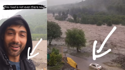 Ruslaan Mumtaz gets stuck in Manali due to floods, shares videos and says "Never imagined I would actually get stuck, tough times in a very beautiful place"